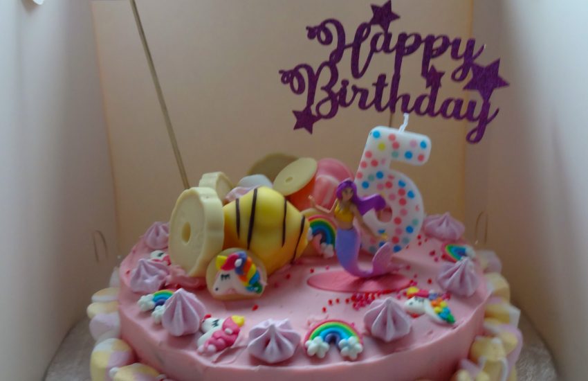 Homemade princess birthday cake
